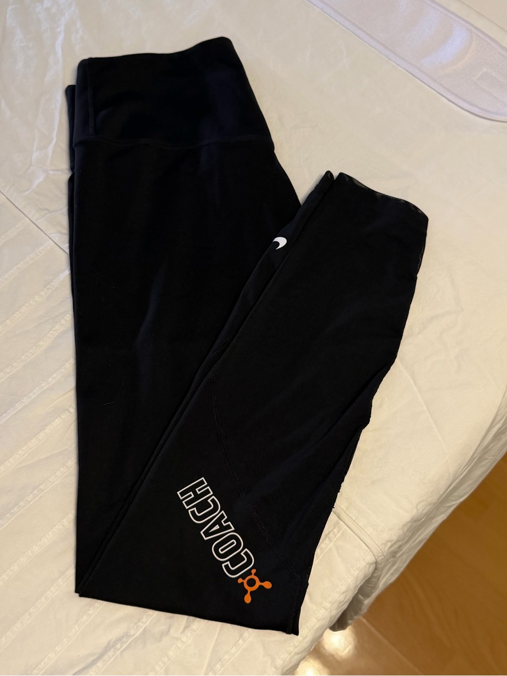 Orangetheory Black Leggings with Orange Logo Accent